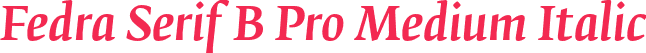Fedra Serif B Pro Medium Italic